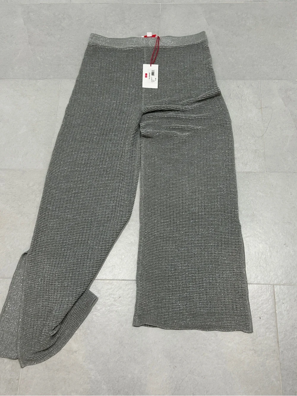 NWT Solid & Striped The Logan Pant in Silver Shimmer